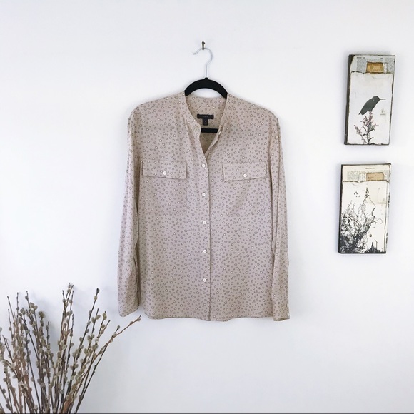 J. Crew Tops - J. CREW Star Print Silk Button down shirt 4